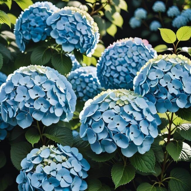 Plamy na liściach hortensji bukietowych